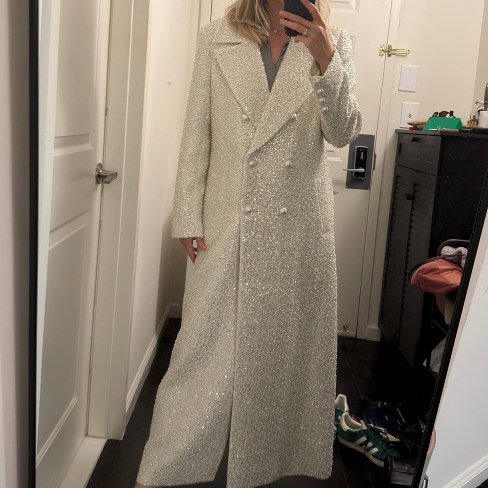 ALICE+OLIVIA NICHOLAS EMBELLISHED COAT SIZE SMALL - Picture 9 of 12